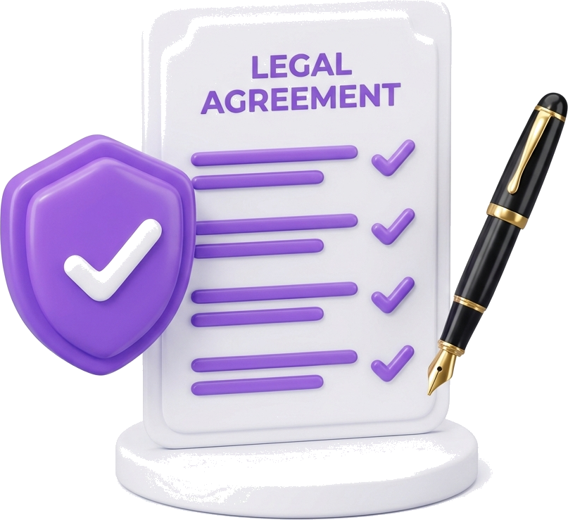 Terms and Conditions Legal Document 3D Graphic
